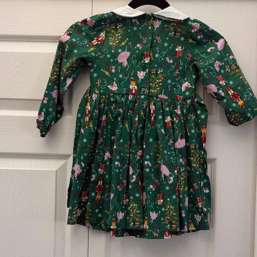 Green Holiday Kids Dress